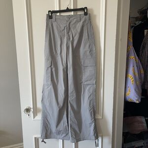 Grey Lightweight Wide Leg Cargo Pants - Abercrombie & Fitch XXS